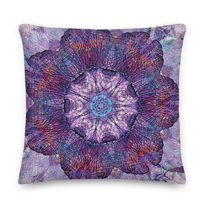 Water Iris Mandala Pillow