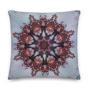 Flower Swirls Mandala Pillow