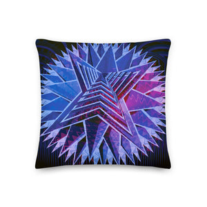 Blue Star Mandala Pillow