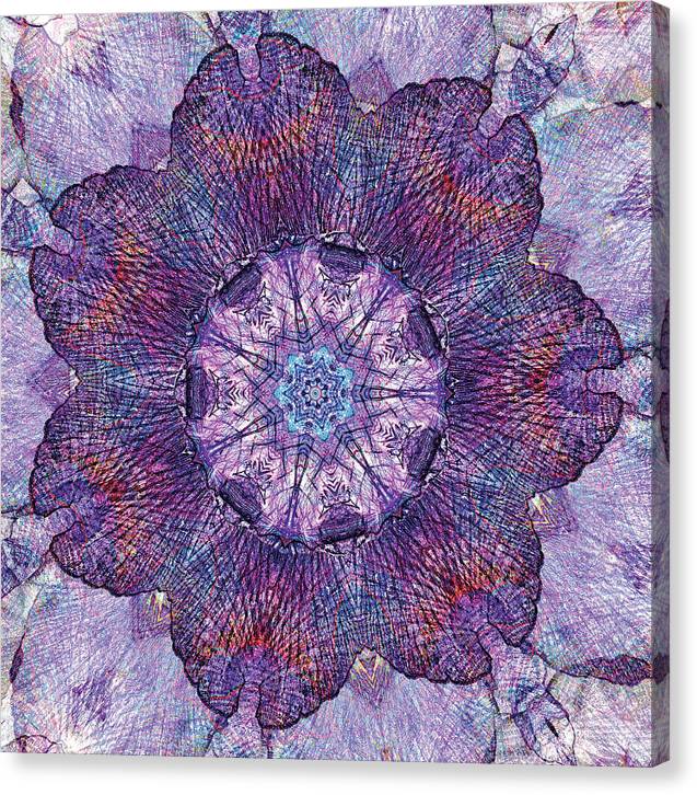 Water Iris Mandala - Canvas Print